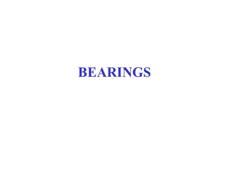 BEARINGS